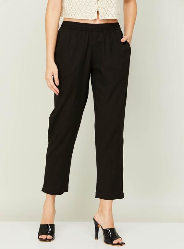 MELANGE Women Solid Straight Pants