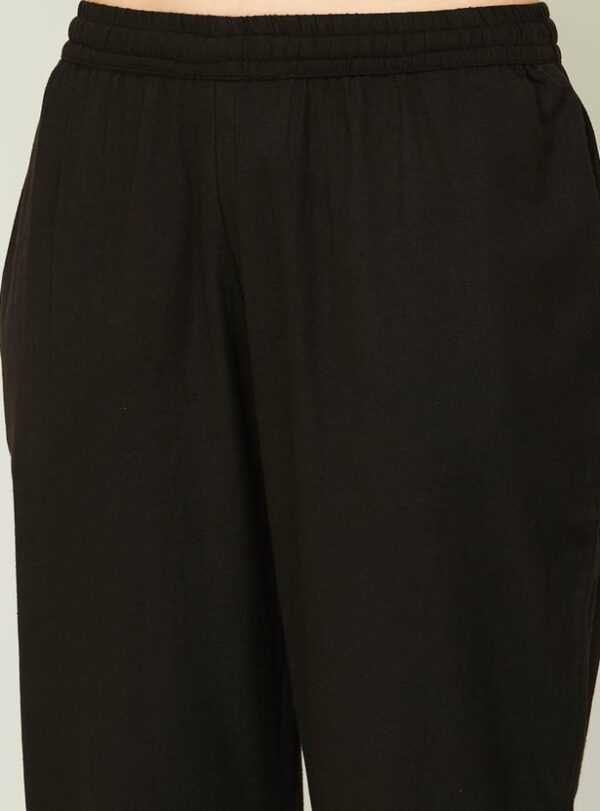 MELANGE Women Solid Straight Pants - Image 4