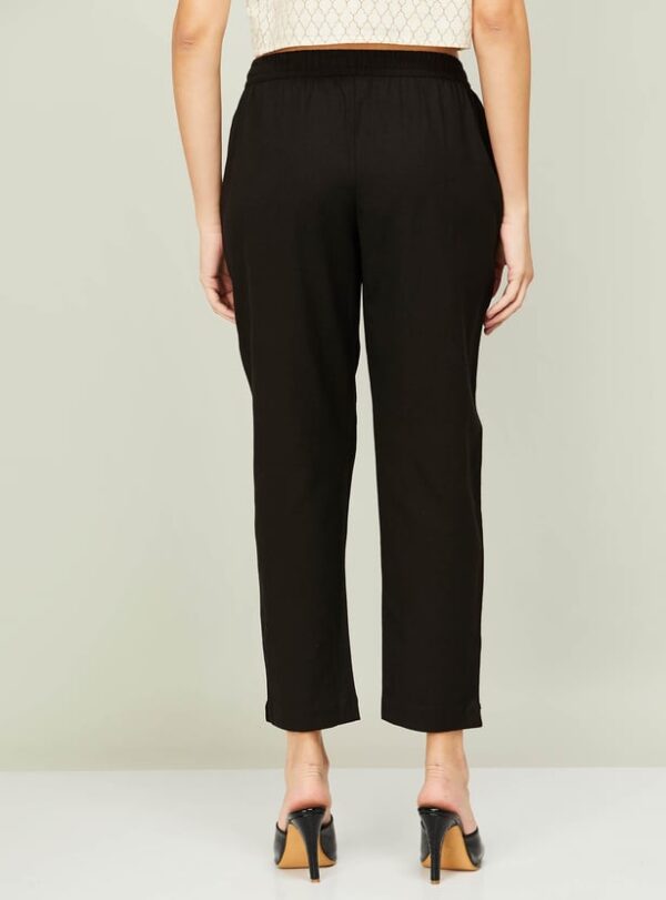 MELANGE Women Solid Straight Pants - Image 5