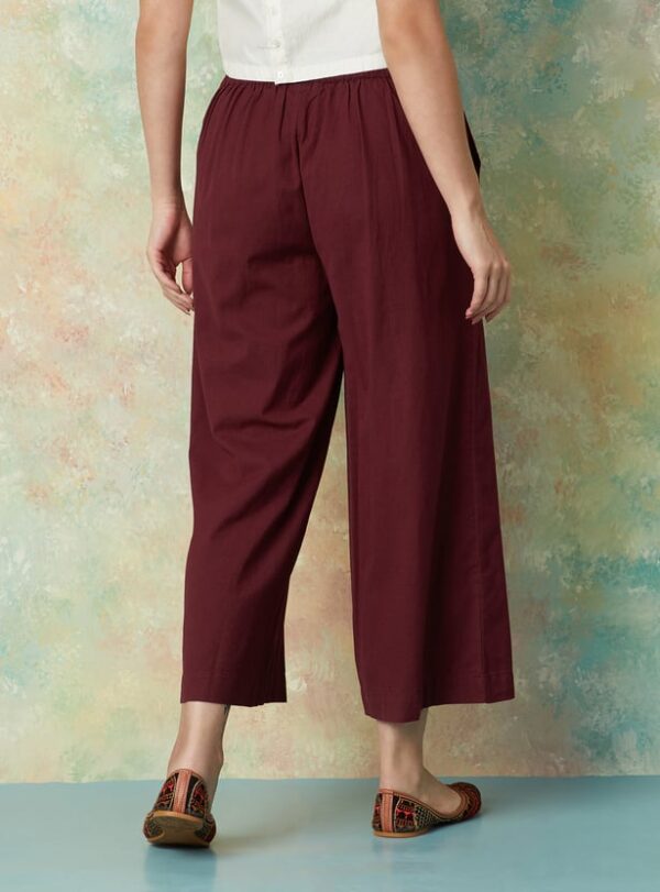 MELANGE Solid Wide Leg Culottes - Image 5